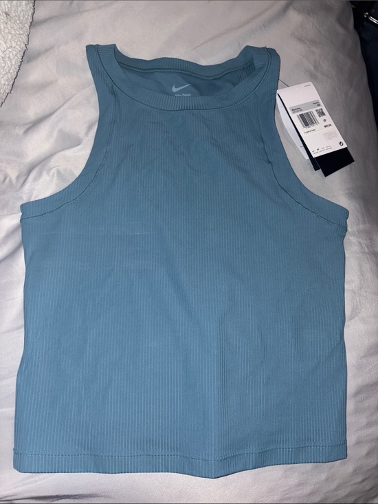 Nike Tops - Nike Ribbed Tank Top in Dusty Blue-Green